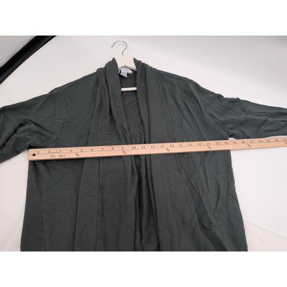 Athleta Open Front Cardigan Green Long Sleeve Women's Large Pockets Comfort - Picture 6 of 8